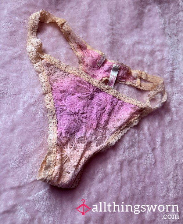 Soft Pink Lace Thong 💕 ( Worn Just 4 U )