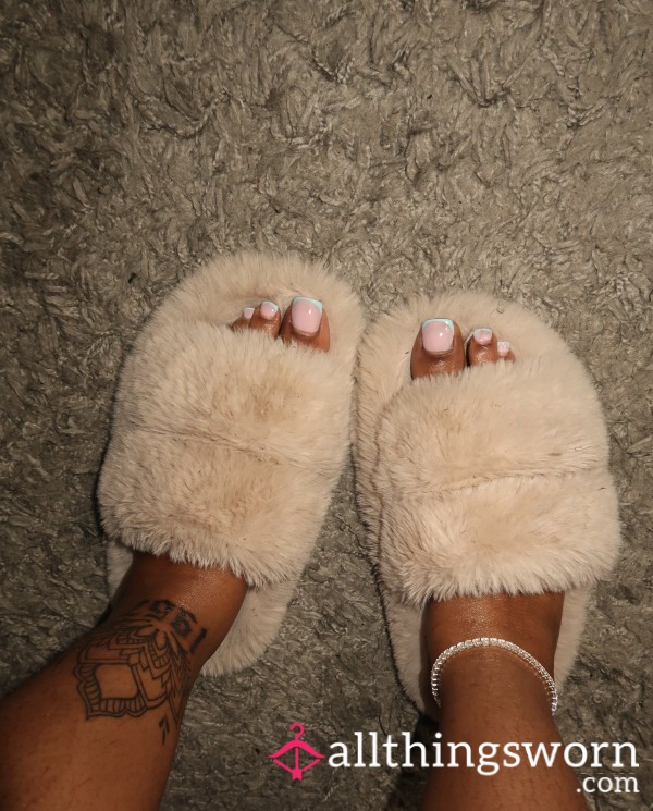 Soft Pink Slippers – Daily Worn For 3 Hours – Sweet Scent, Feminine Vibe