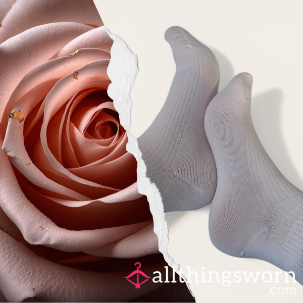 Soft Pink Socks ⋆  24 Hour Worn ⋆  Warm Foot Scent