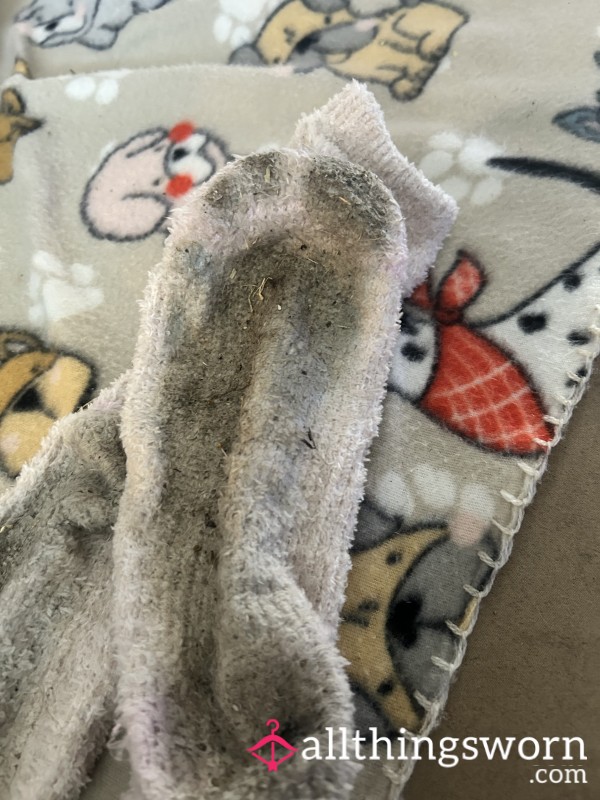 Soft, Pink, Well Worn, Socks, Dirty, Smelly