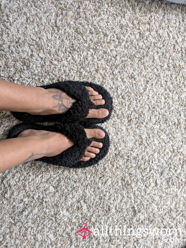 Soft Scented Fuzzy Thong House Shoe Slippers