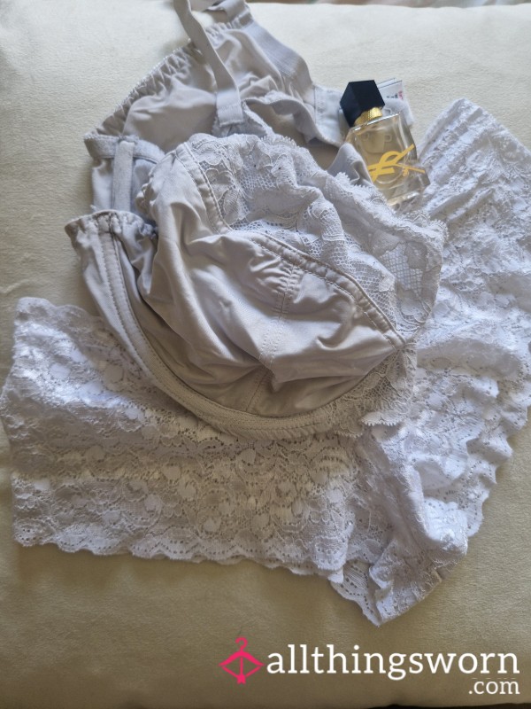 Soft, Scented & Genuinely Mine – White Bra & Knicker Set