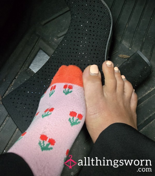 Soft, S**y Socks Worn All Day In Meetings
