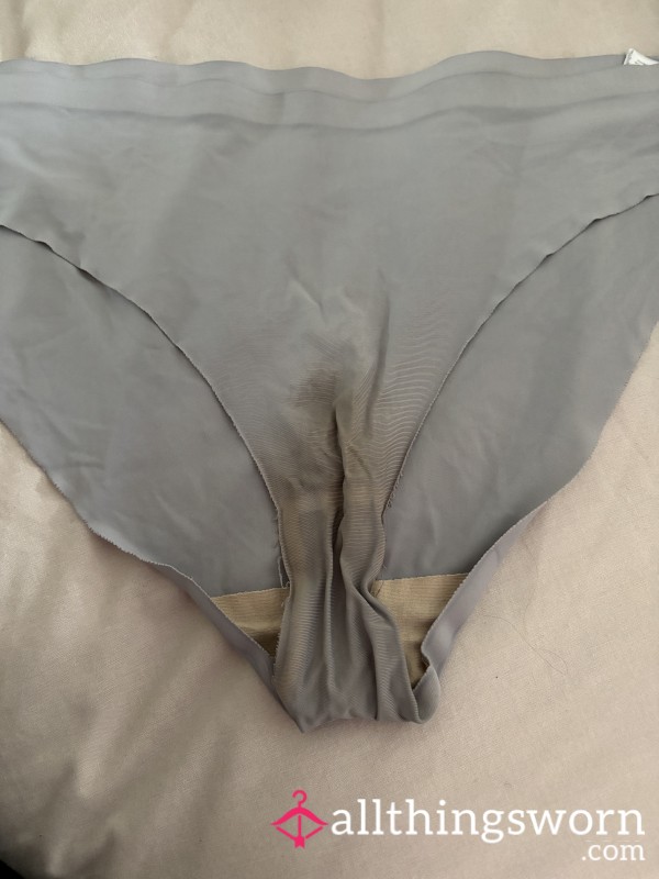 Soft Silky And Very Smelly Grey Panties, Worn For 3 Days - Ready For Posting