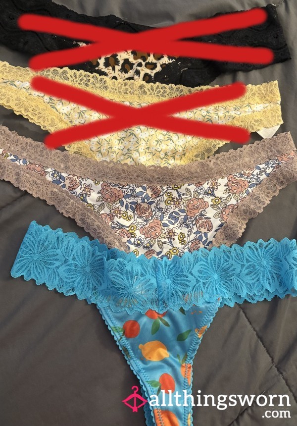 Soft Silky Thongs- 2 Pairs Left