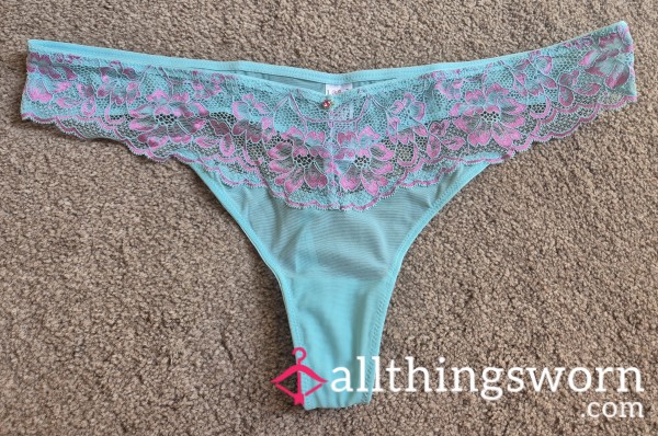 Soft Turquoise And Pink Ann Summers Thong