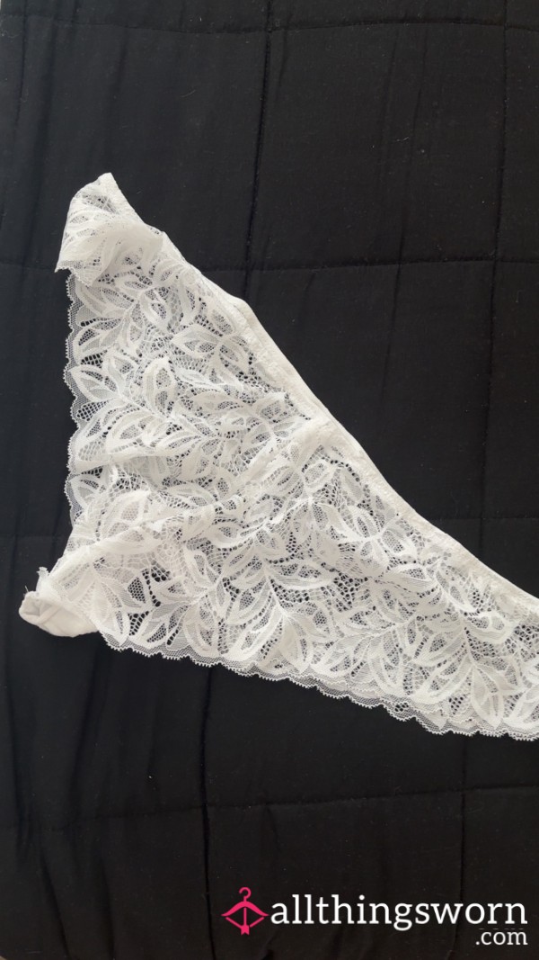 Soft, Well Worn, White French Panties, Ready For You, Extra Creamy Girl💋😈