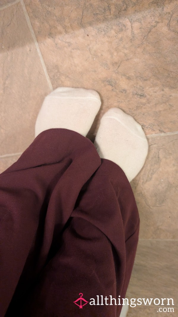 Soft White Ankle Socks — Worn For 3 Full Days