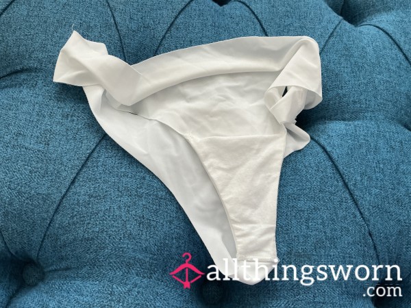 Soft White No-vpl, Silky Feel Panties Worn Just For You
