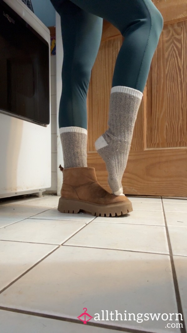 Soft Worn Sweaty Boot Socks