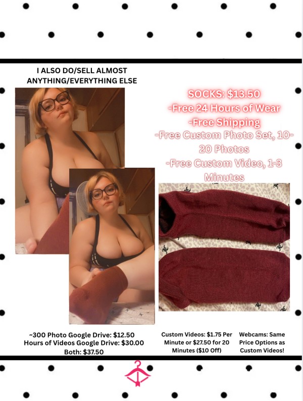 Solid Dark Red Socks