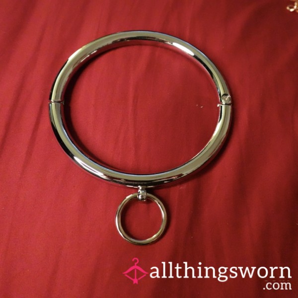 Solid Steel Lockable Neck Collar For Subs, Pets And Sissies 😈