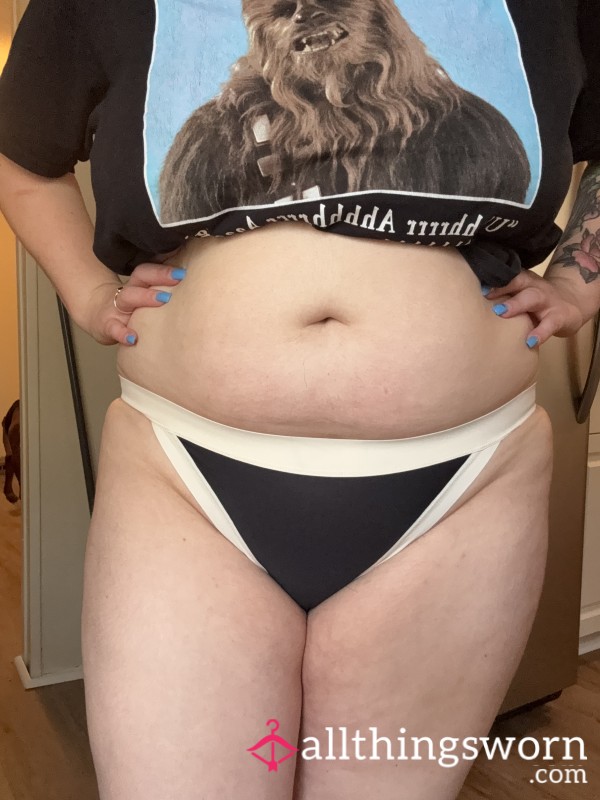 Spandex Black And Tan Panties