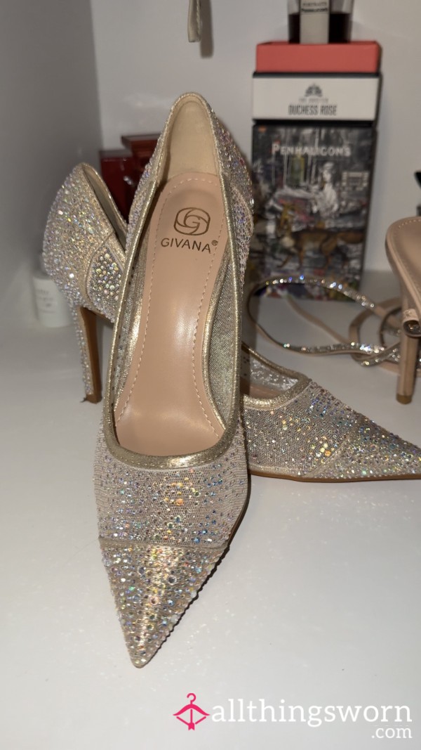 Sparkling Princess Heels Worn By A Real-Life Doll – Size 4