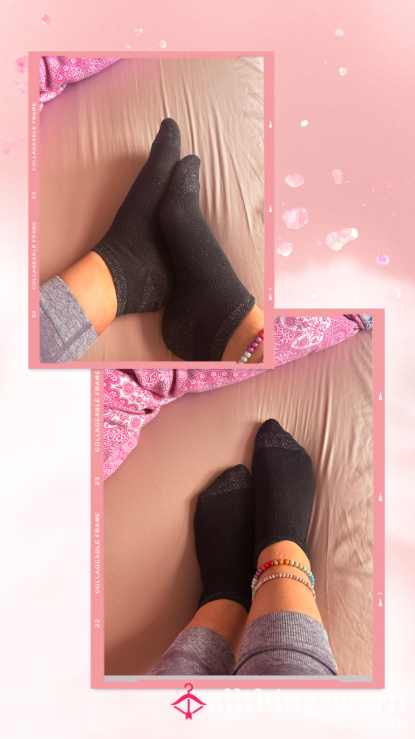 Sparkly Black Socks