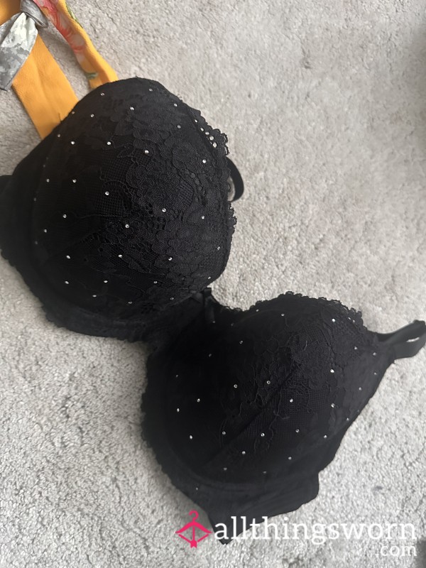Sparkly Lace Bra Well Worn