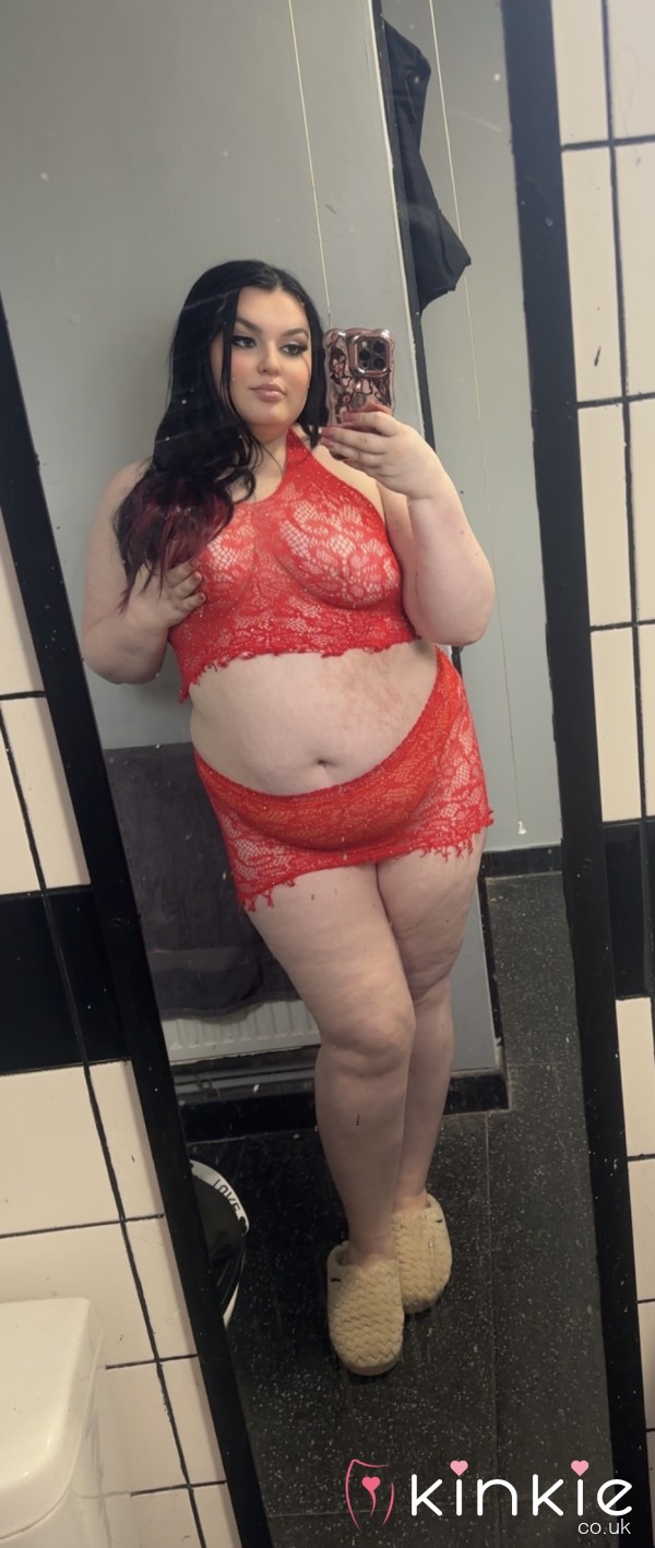 Sparkly Red Stocking Like Skirt And Top Set