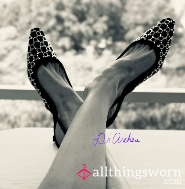 Sparkly Slingback Kitten Heels