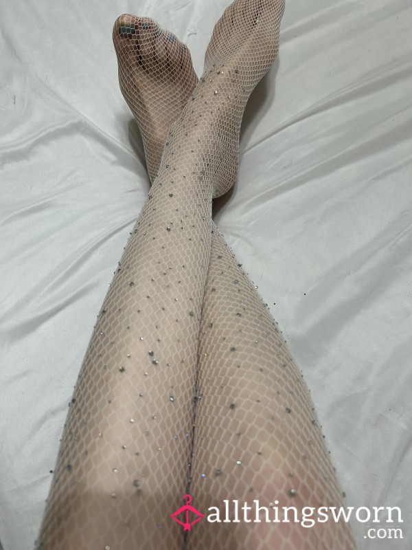 💖Sparkly White Fishnets💖