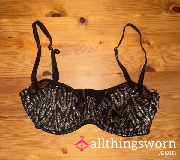 Sparkle And Seduce: My Zebra Print Balcony Bra, Worn For Wild One-Night Stands 💋🔥