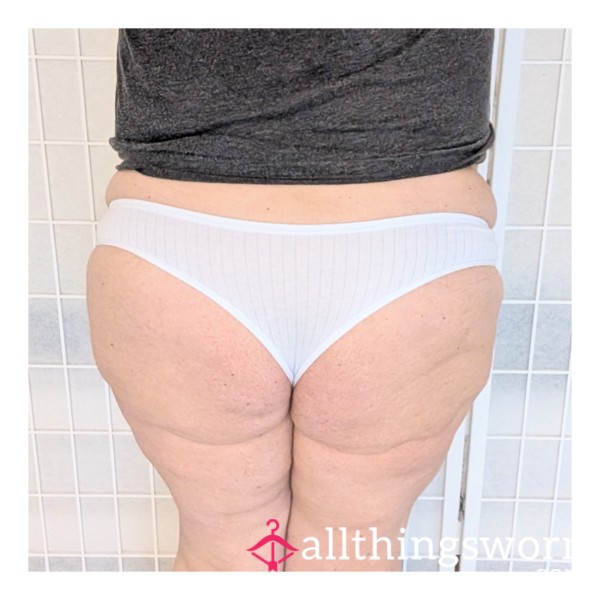 💋 3-Day Worn White Thong - 🍭🎥 Special Extras Available!