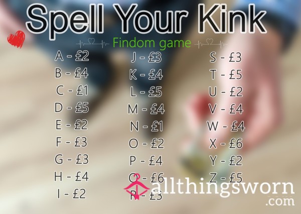 Spell Your Kink - Findom