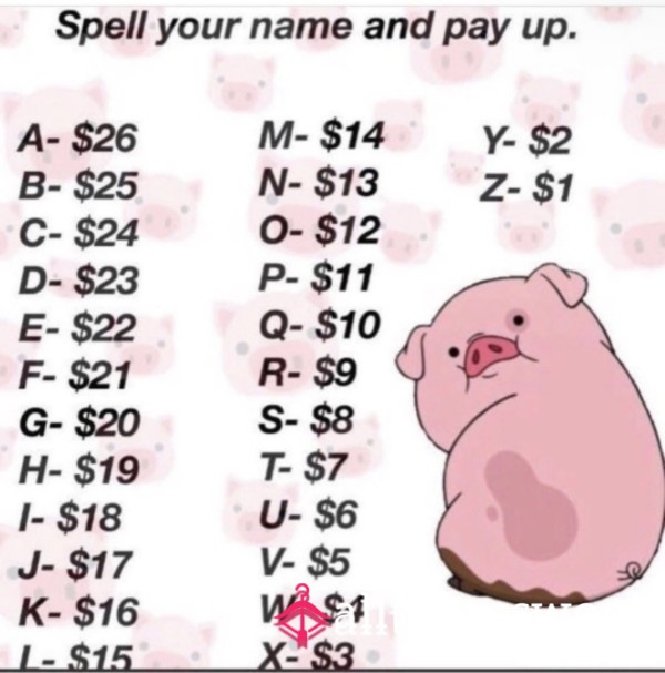SPELL YOUR NAME PIGGY 🐷