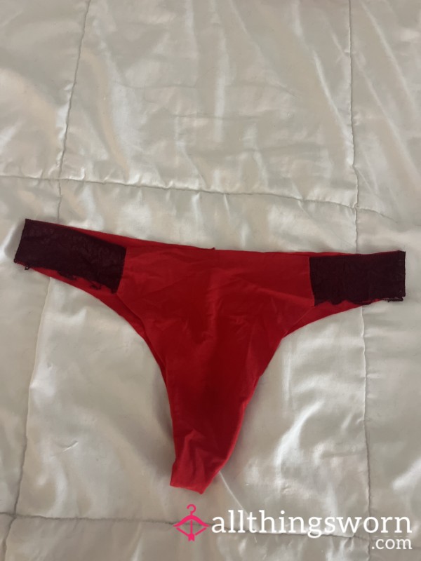 Spicy Red Lacey Thong
