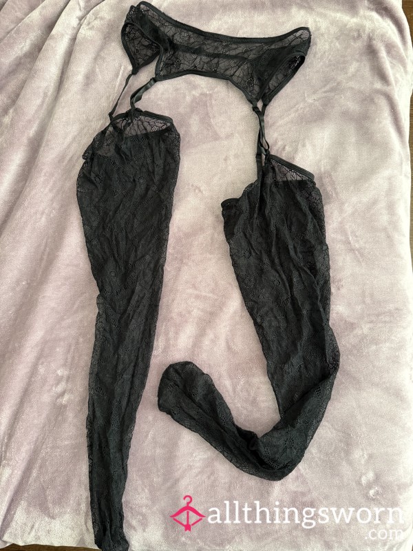 Spiderweb Stockings And Garter Belt