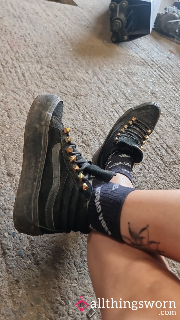 Spiked Black Vans