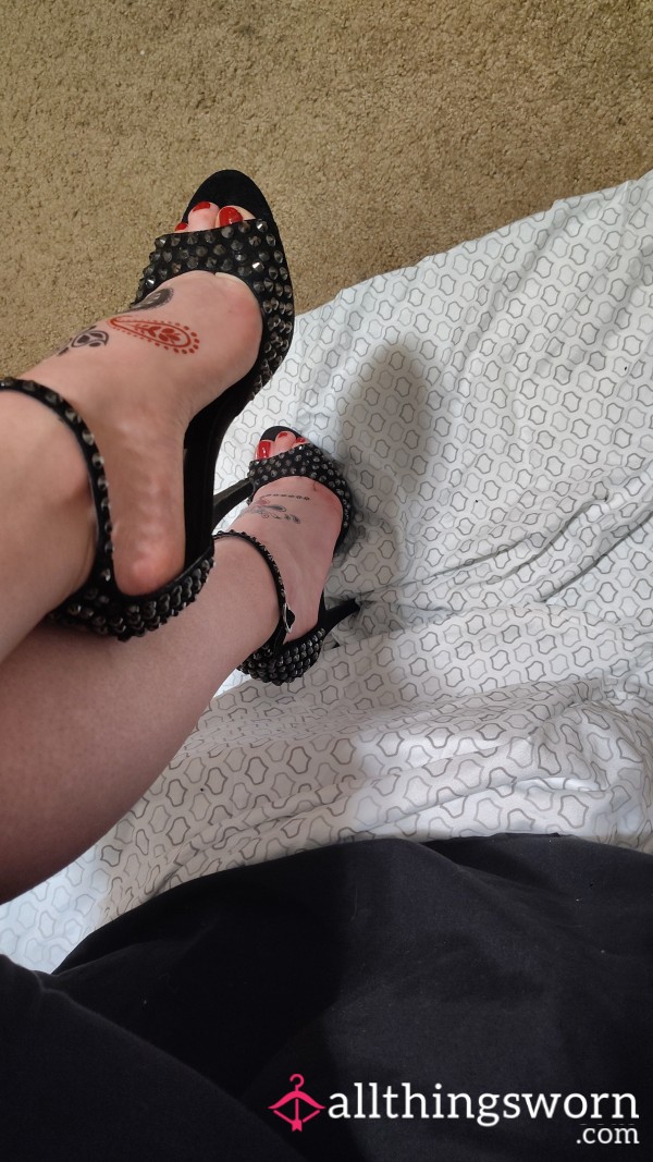 Spiked Rhinestone Heels