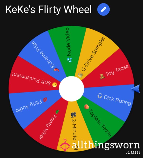 🎡 Spin My Naughty Wheel – $15/spin