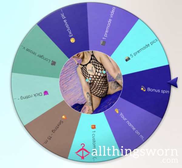 Spin My Naughty Wheel 😈 Custom, S**ting, Your Name On Me… Every Spin Wins 🔥