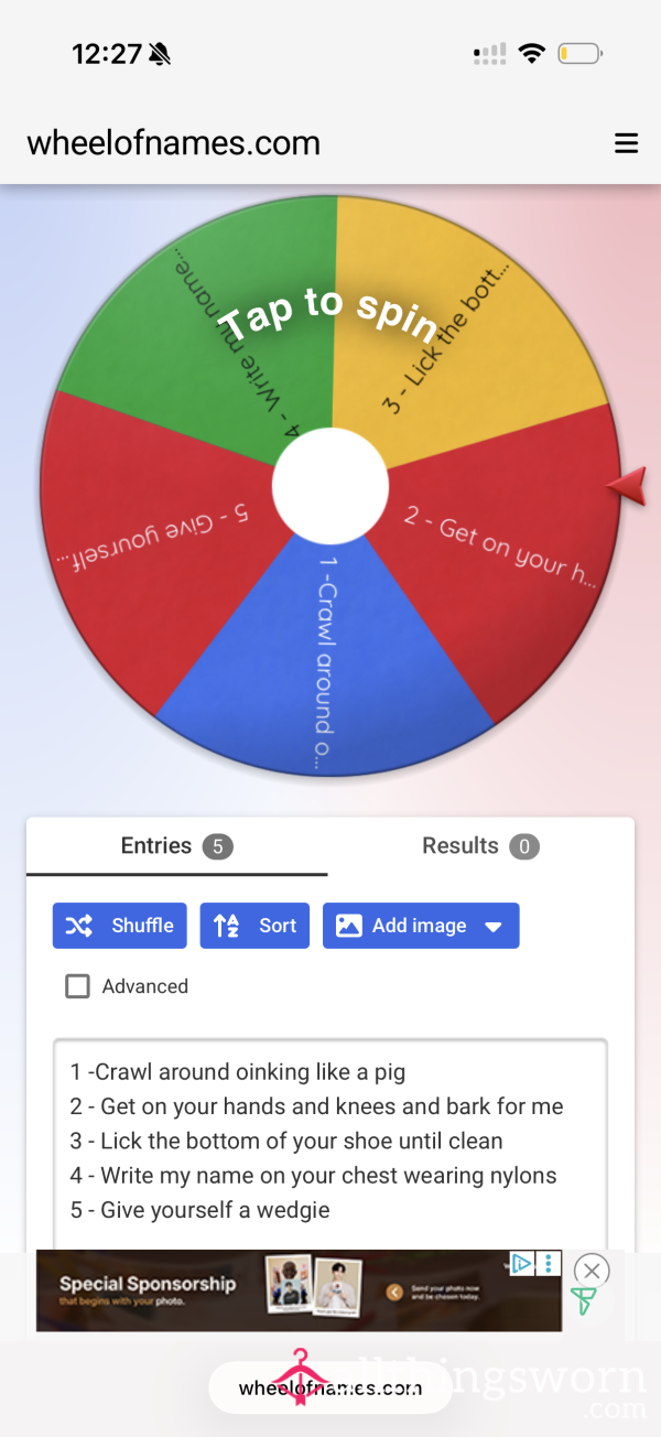 Spin My Task Wheel