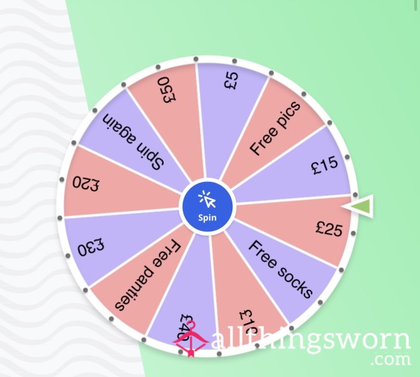Spin My Wheel £5 A Go. Think Your Lucky 😈
