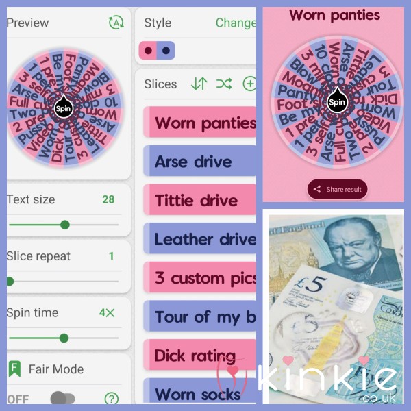 Spin My Wheel £5 !! From D*ck Ratings To Panties To Gf Experience !!! Bit Of Fun When Not Sure What To Buy 😜