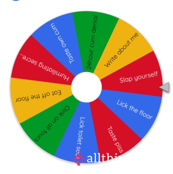 Spin The Humiliation Task Wheel Submission Wheel