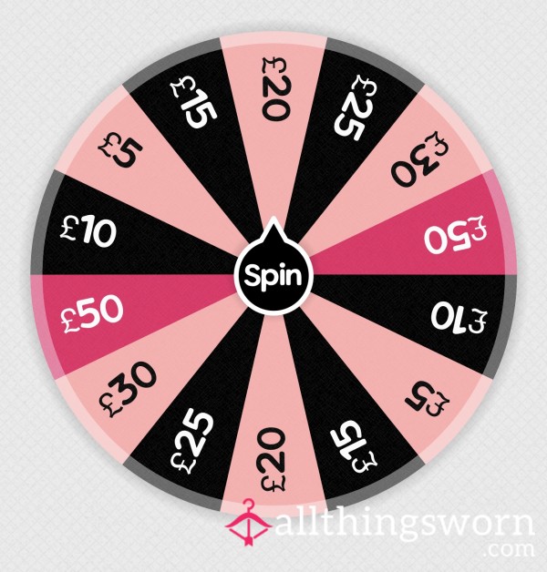Spin The Wheel £5-£50 5 Spins DRAIN