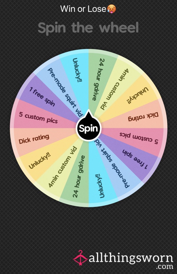 Spin The Wheel😍😈