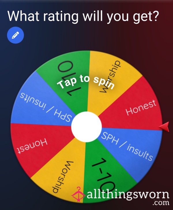 Spin The Wheel And See What Rating You Get