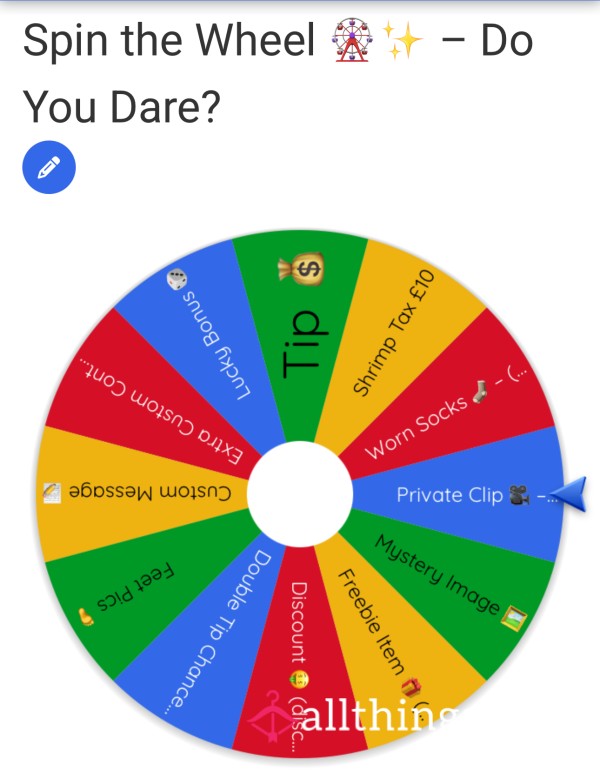 Spin The Wheel 🎡✨ – Do You Dare?