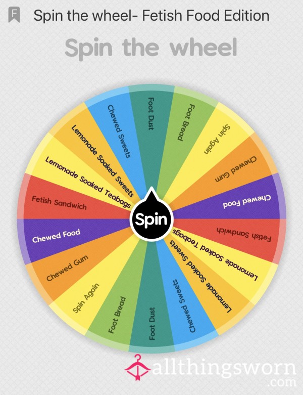 🤩 Spin The Wheel - Fetish Food Edition 🤩