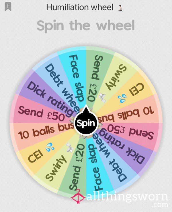 😵‍💫 Spin The Wheel Humiliation Tasks 😵‍💫