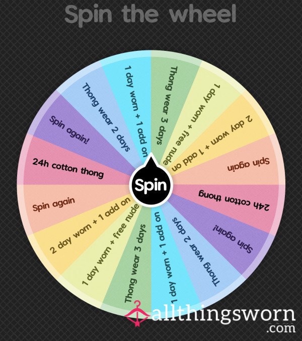 🎡 Spin The Wheel – Let Fate Decide My Worn Surprise 🎡