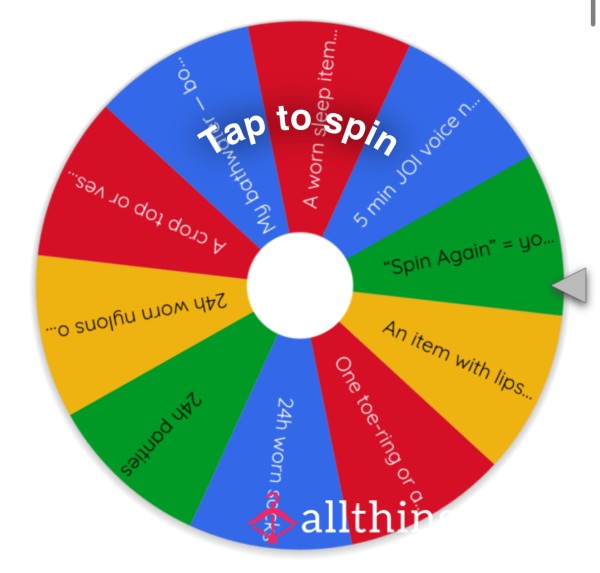 🎡 Spin The Wheel – £10 Surprise From Me