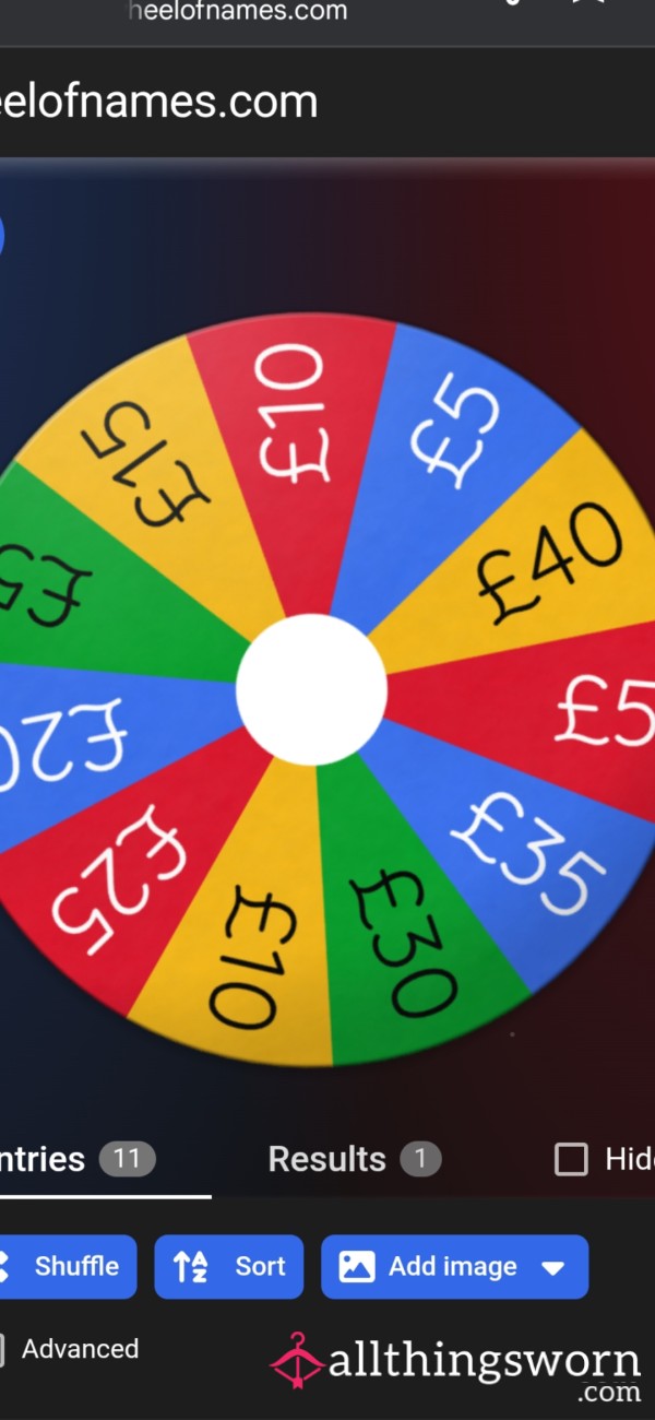 Spin The Wheel £5 Per Spin