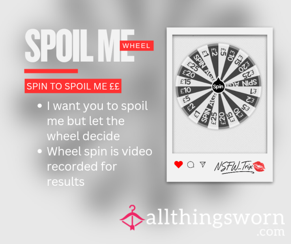 Spin The Wheel & Spoil Me | From £1 | Naughty Little Chance Game