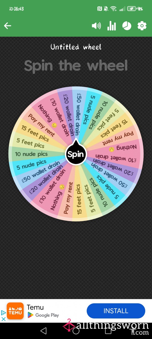 Spin The Wheel, The Wheel Chooses The Desire