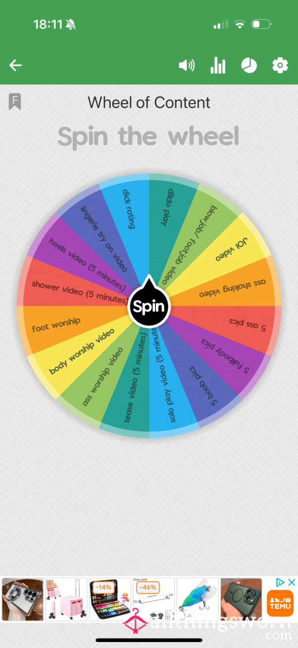 Spin The Wheel : Wheel Of Content