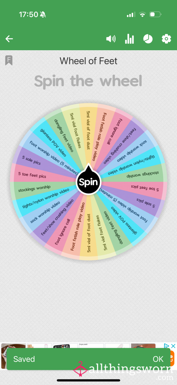 Spin The Wheel : Wheel Of Feet
